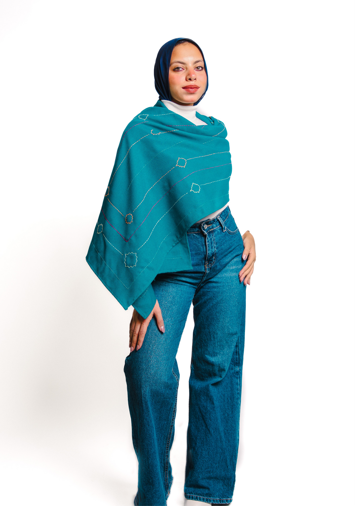 RIWAQ | Green Zellij Scarf