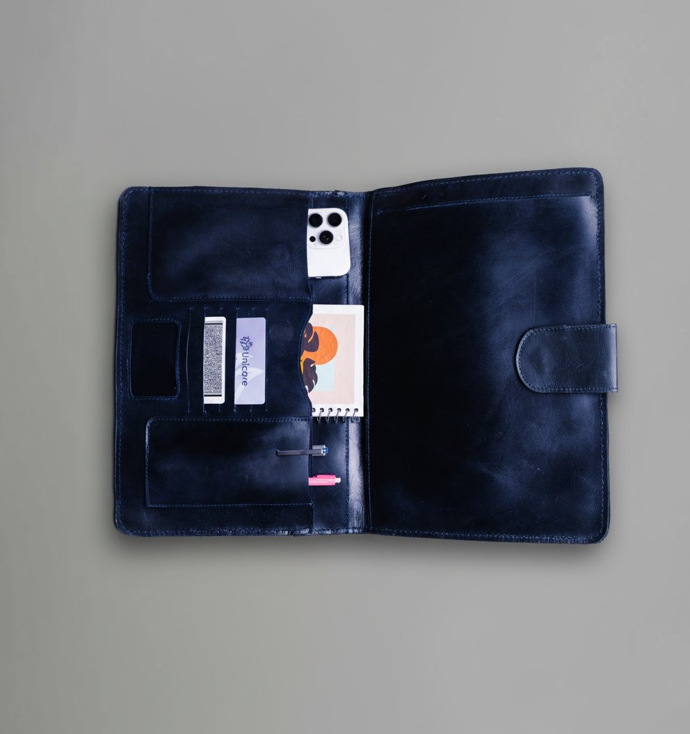 Indigo Genuine Leather Organizer