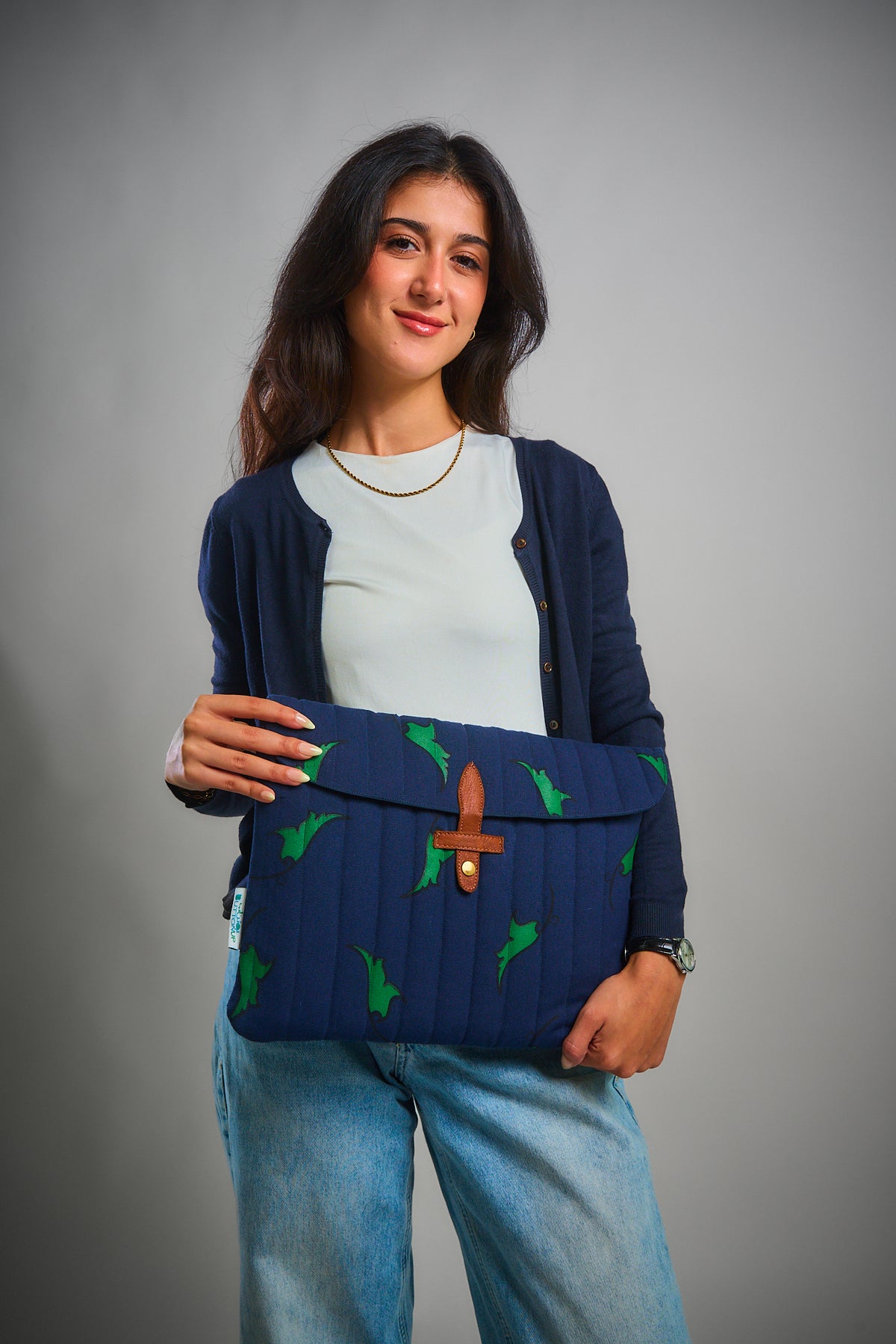 Dark Blue Palmate Sleeve