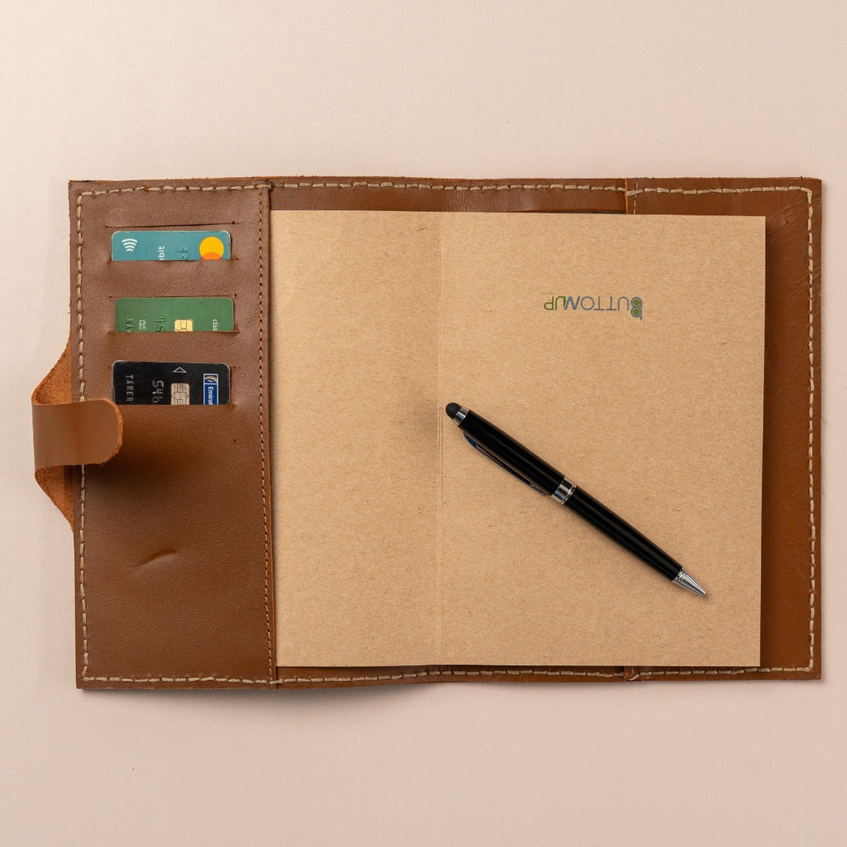 Sahara Brown Genuine Leather Notebook