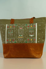 Handpainted Handbag "African Teke & Bwa Masks"