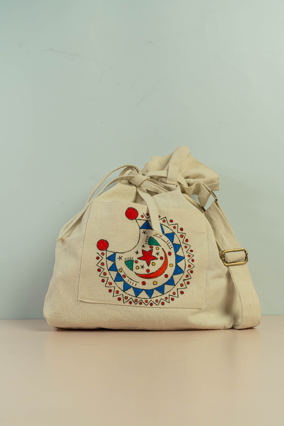 Handpainted Handbag "Nubian Floral"