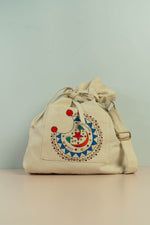 Handpainted Handbag "Nubian Floral"