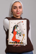 Handpainted Notebook"Egyptian Lute Player"