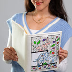 Handpainted Notebook "Kalila wa Dimna Hare and Elephant"