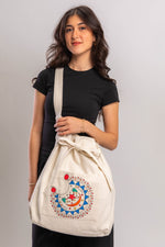 Handpainted Handbag "Nubian Floral"