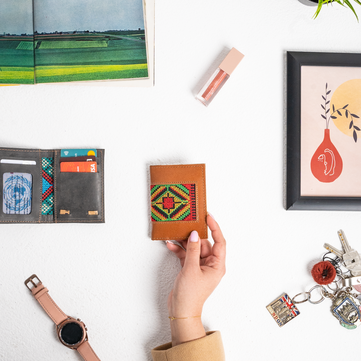 Sand Dune Genuine Leather Card Holder