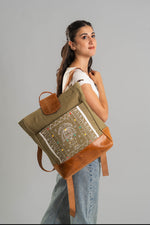 HANDPAINTED BACKPACK “AFRICAN KOTA MASK”