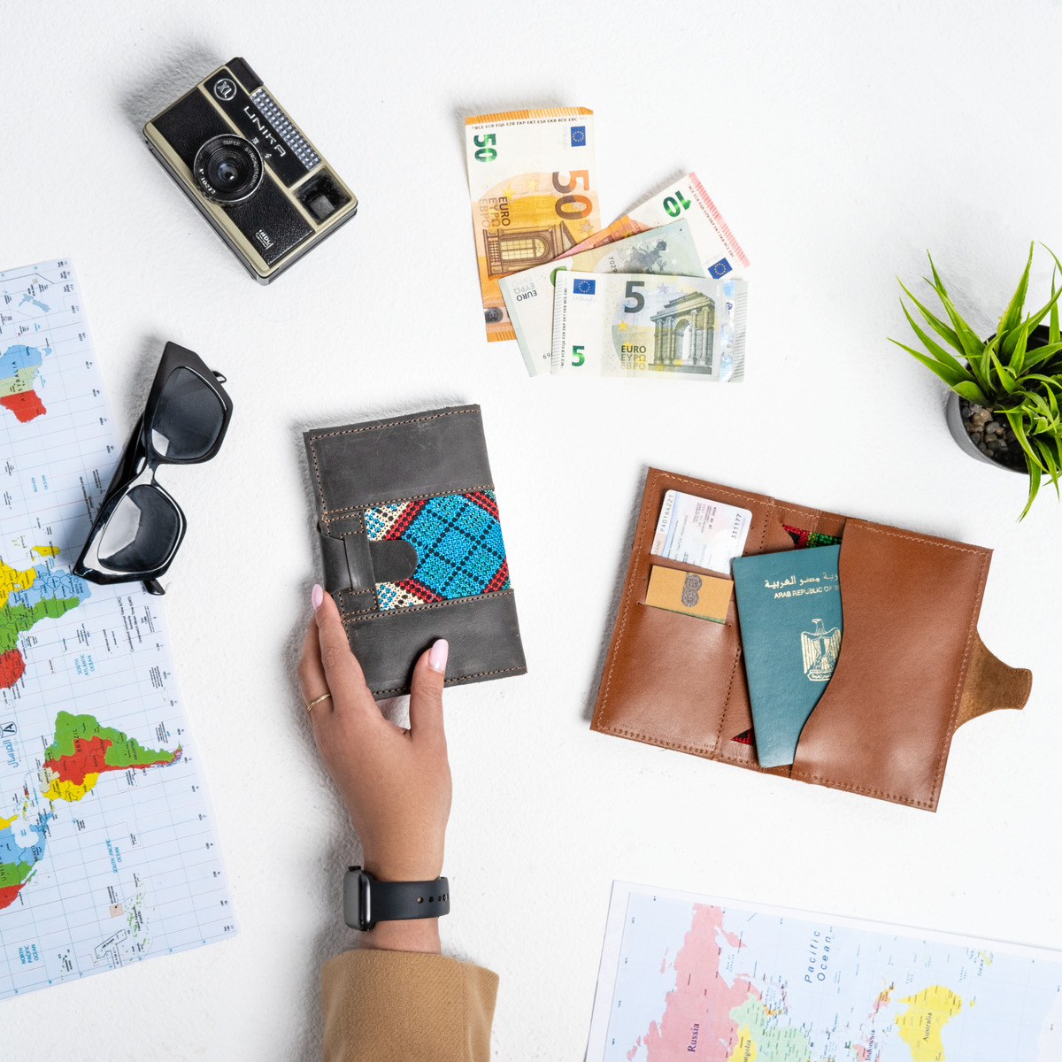 Raven Genuine Leather Travel Wallet