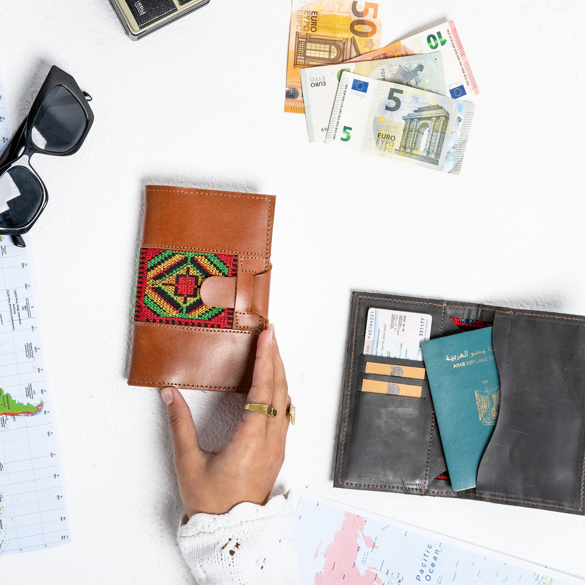 Savannah Genuine Leather Travel Wallet