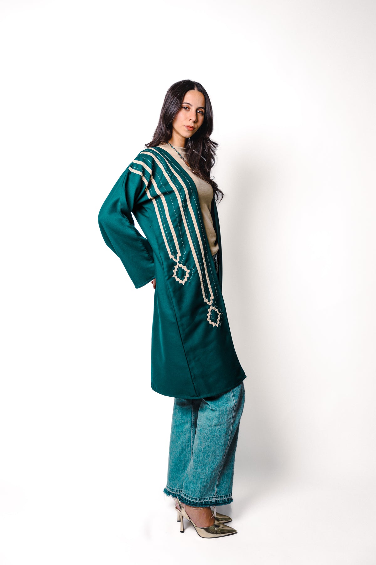 RIWAQ | Green A’mida Kimono
