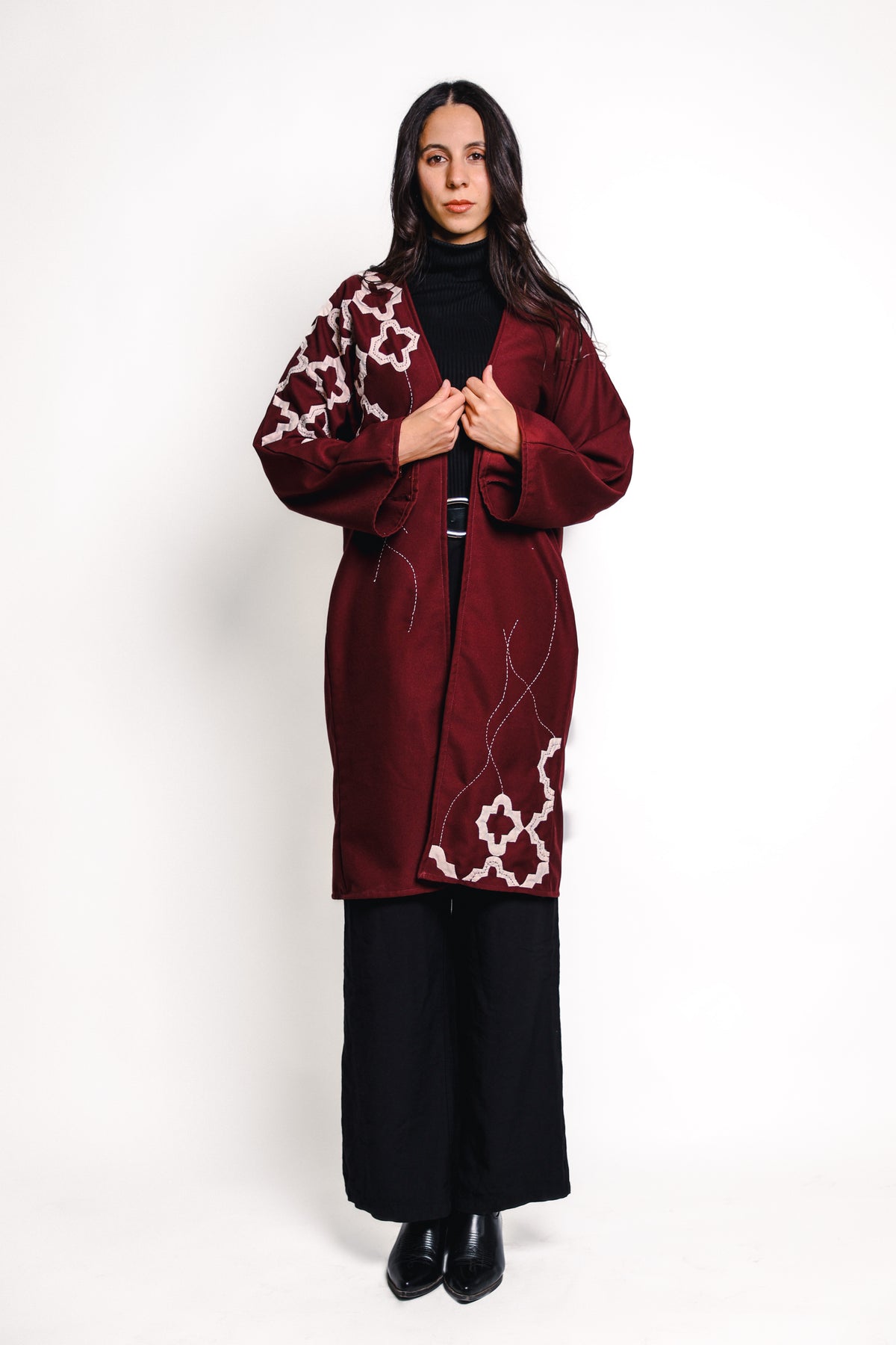 RIWAQ | Burgundy Qaws Kimono