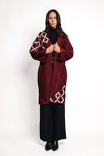RIWAQ | Burgundy Qaws Kimono