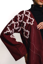 RIWAQ | Burgundy Qaws Kimono