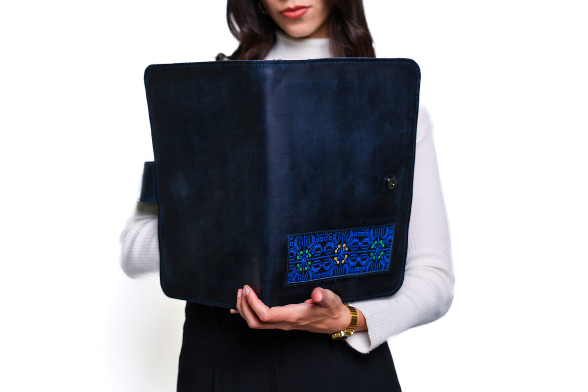 Indigo Genuine Leather Organizer