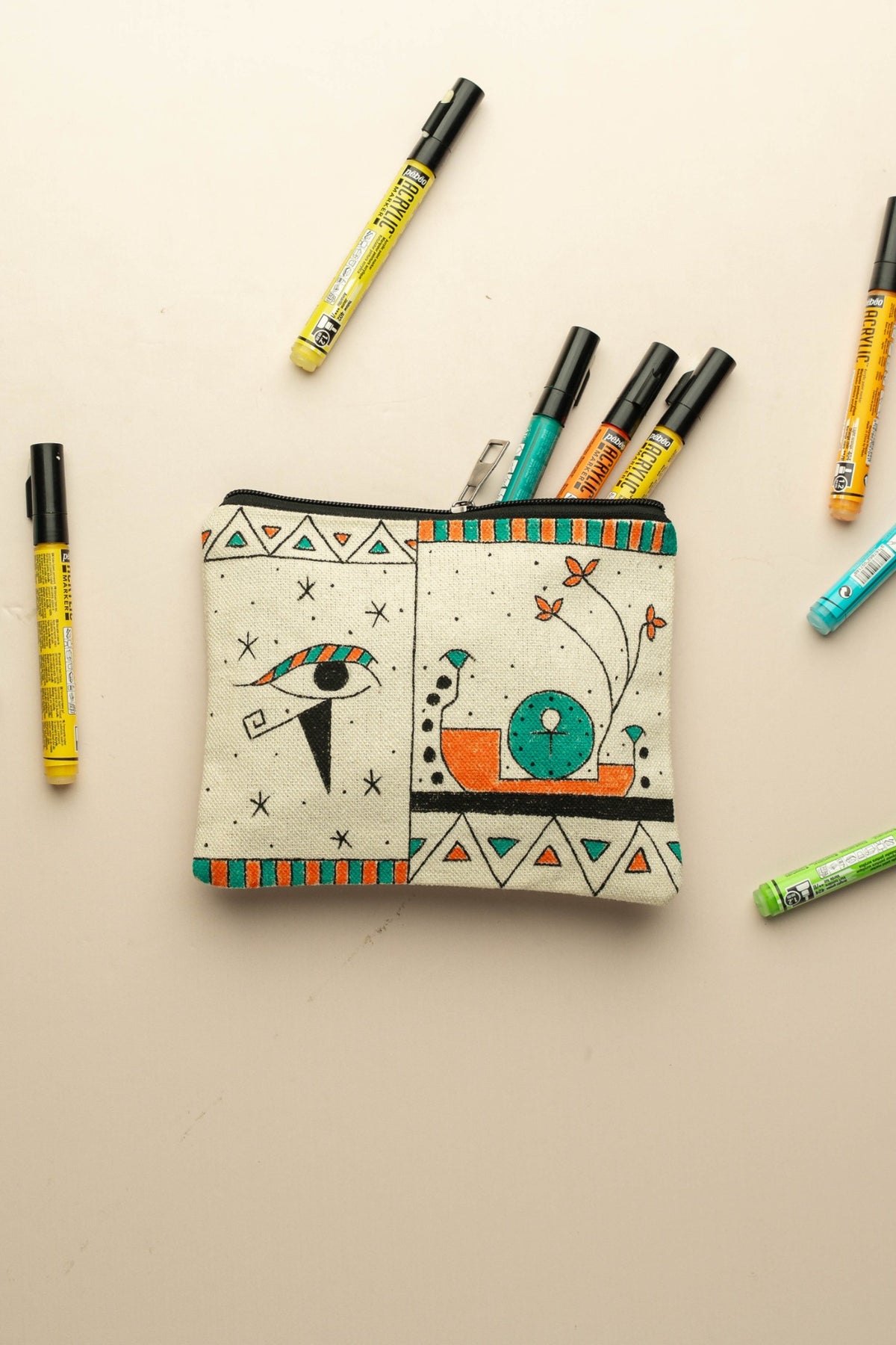 Handpainted Pouch"Ancient Egypt"