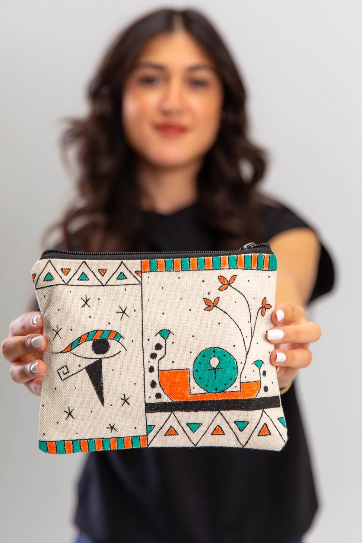Handpainted Pouch"Ancient Egypt"