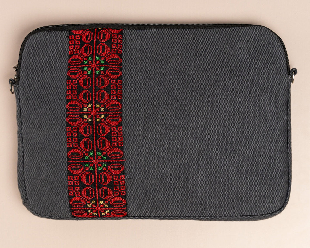 Charcoal Linen Laptop Sleeve