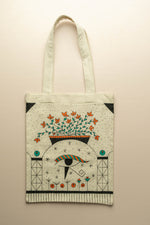 Handpainted Tote "Eye of Horus II"