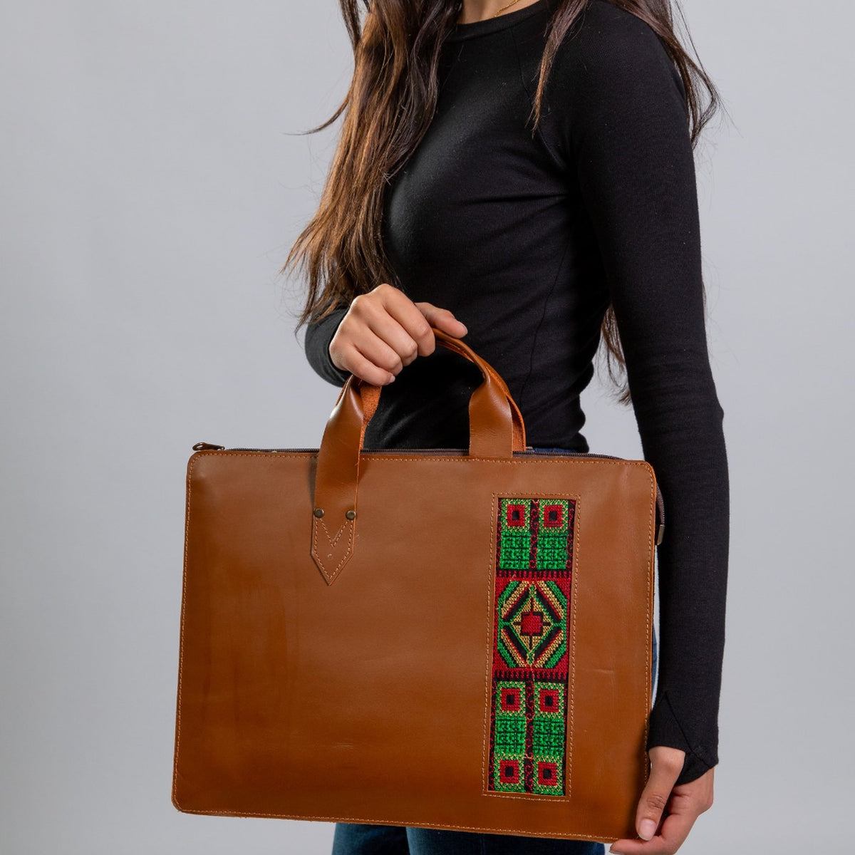 Genuine Leather Laptop Bag-Sands of Time