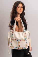Handpainted Handbag "Nubian Geometry"