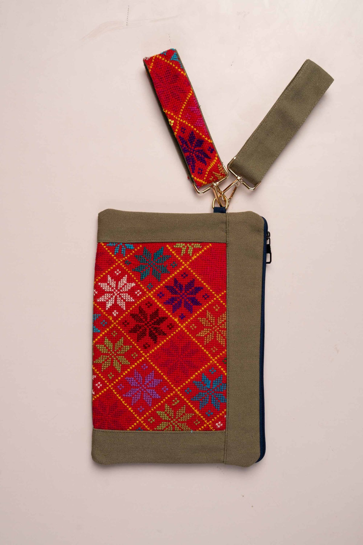 Olive Flame Clutch