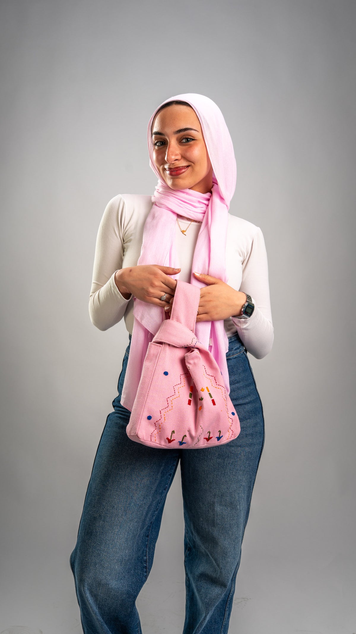 Zomorrod Wrist Bag-Rose