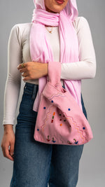 Zomorrod Wrist Bag-Rose