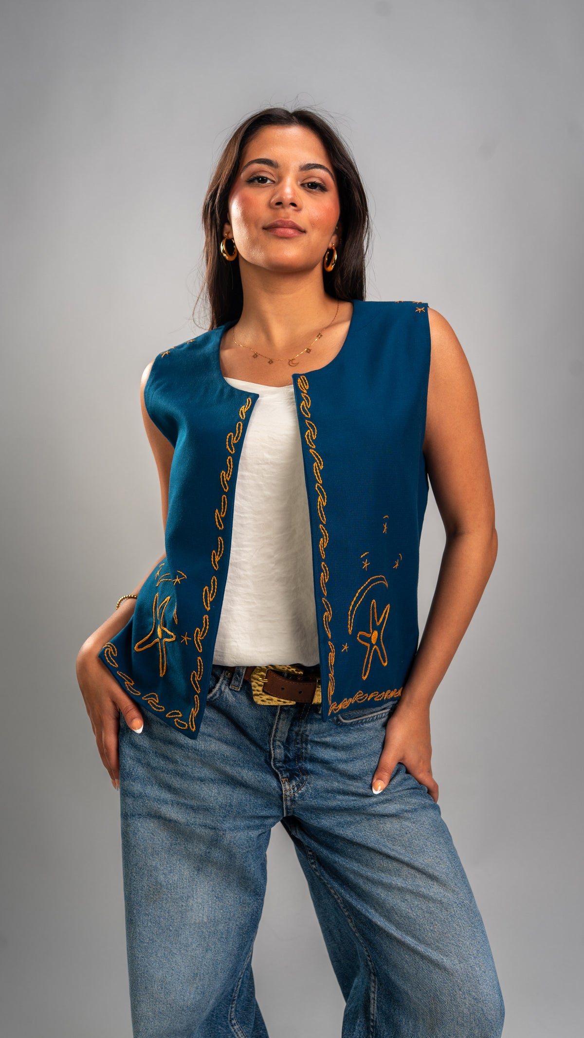 Stargazer Vest-Navy Dark Blue