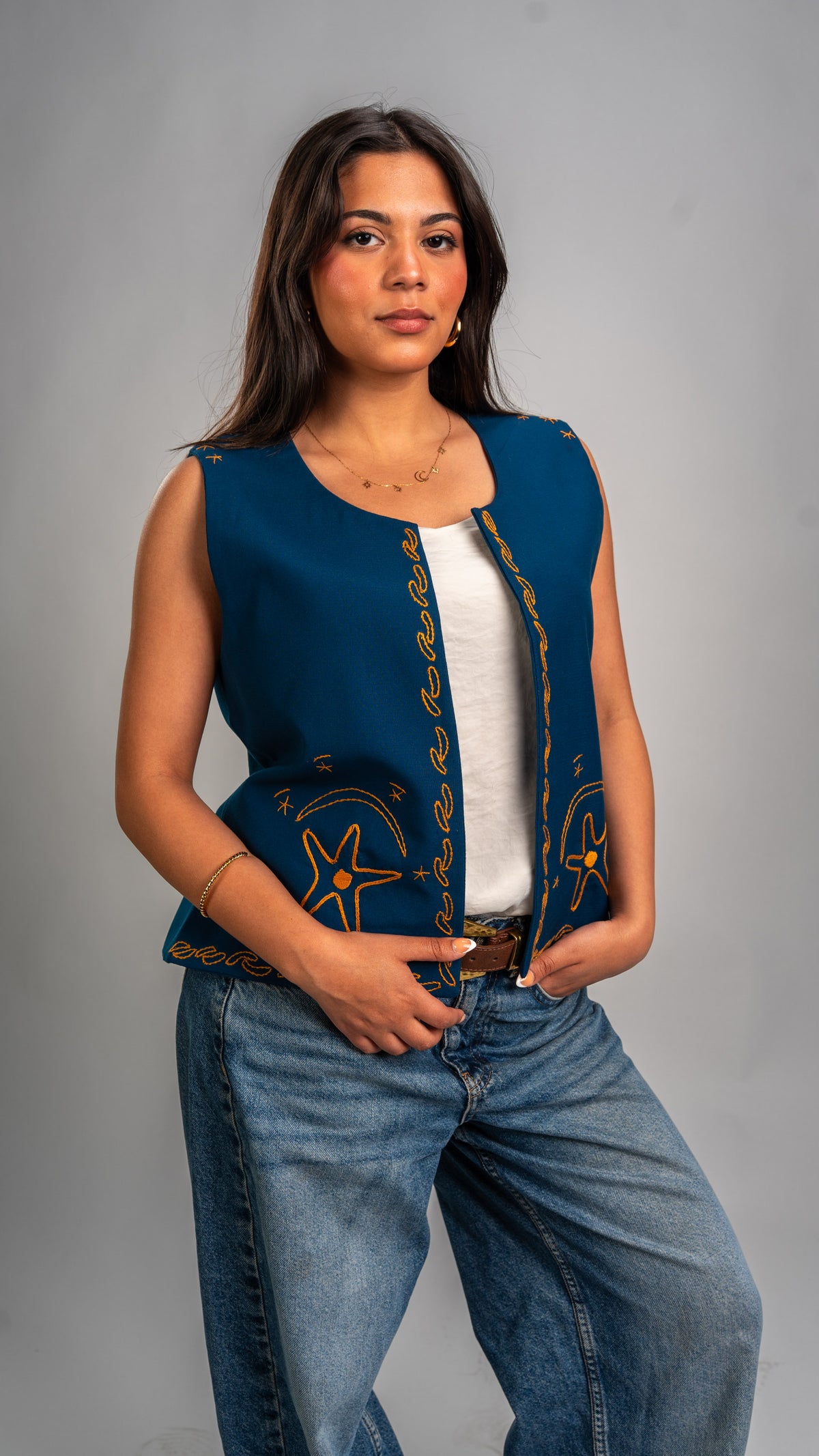 Stargazer Vest-Navy Dark Blue