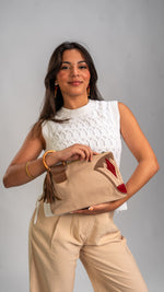 Nilofer Clutch-Beige