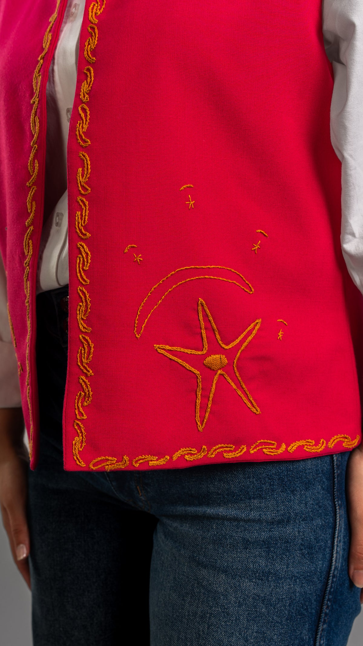 Stargazer Vest- Fuchsia