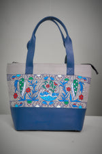 Hand-Painted Handbag "Poppys of samarkand"