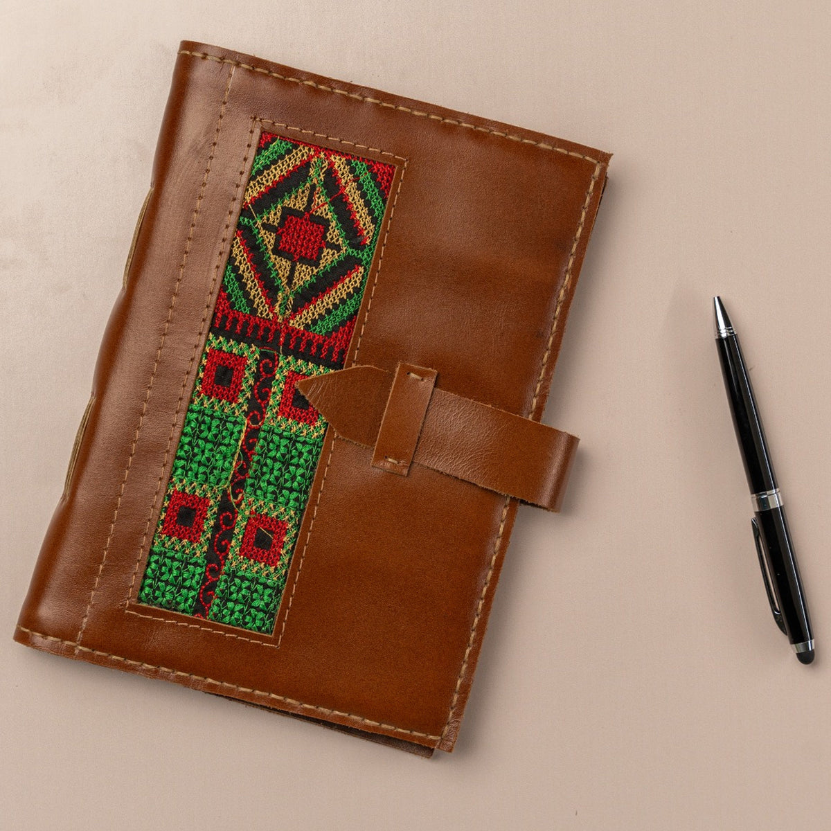 Sahara Brown Genuine Leather Notebook