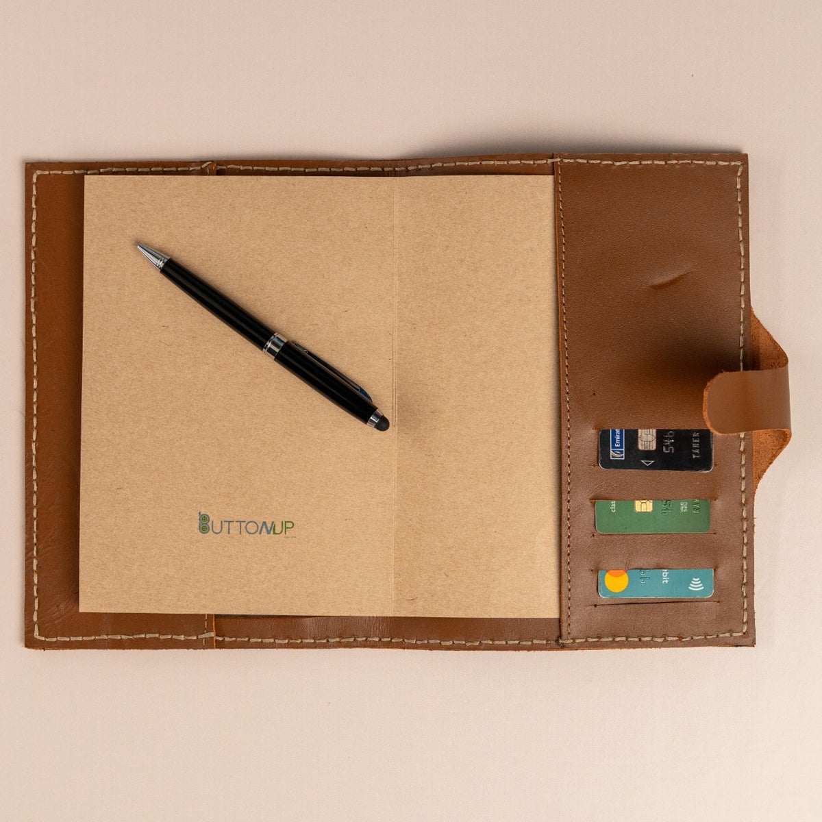 Sahara Brown Genuine Leather Notebook