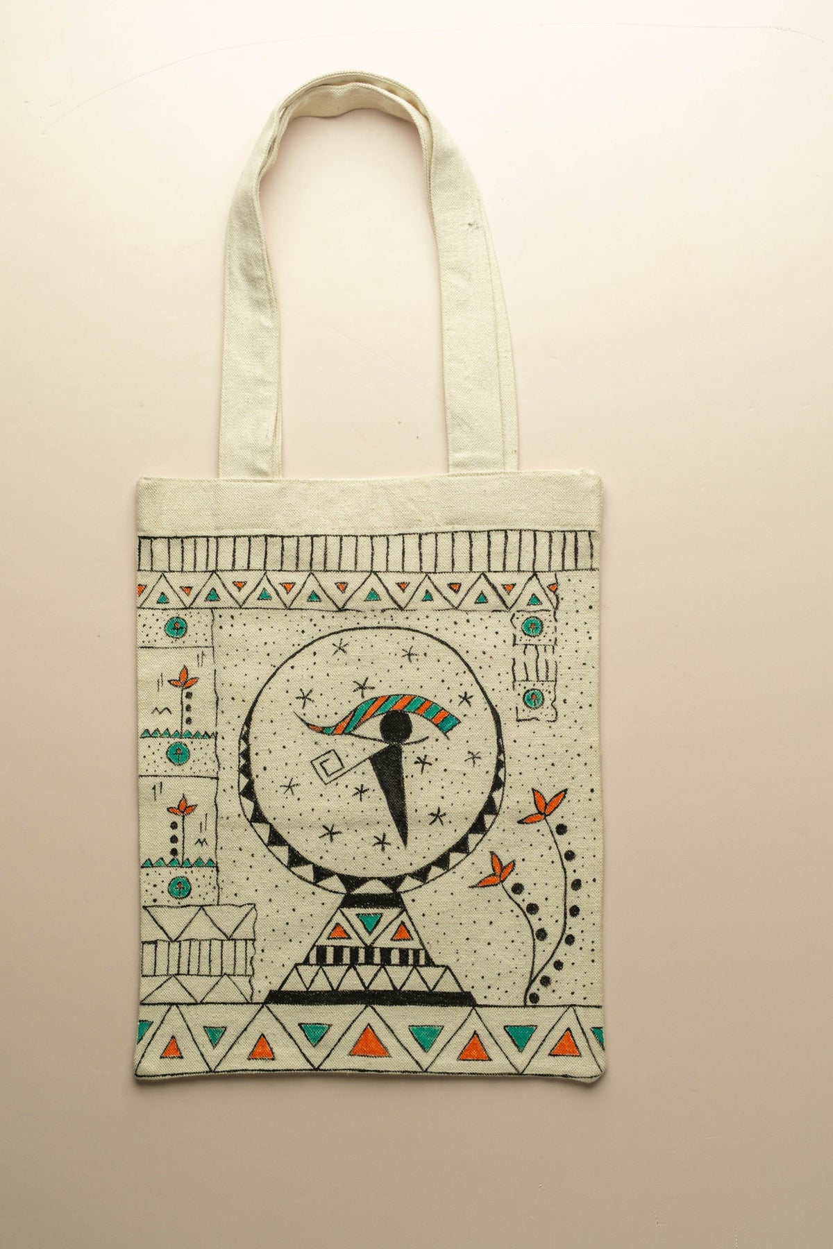 Handpainted Tote "Eye of Horus"