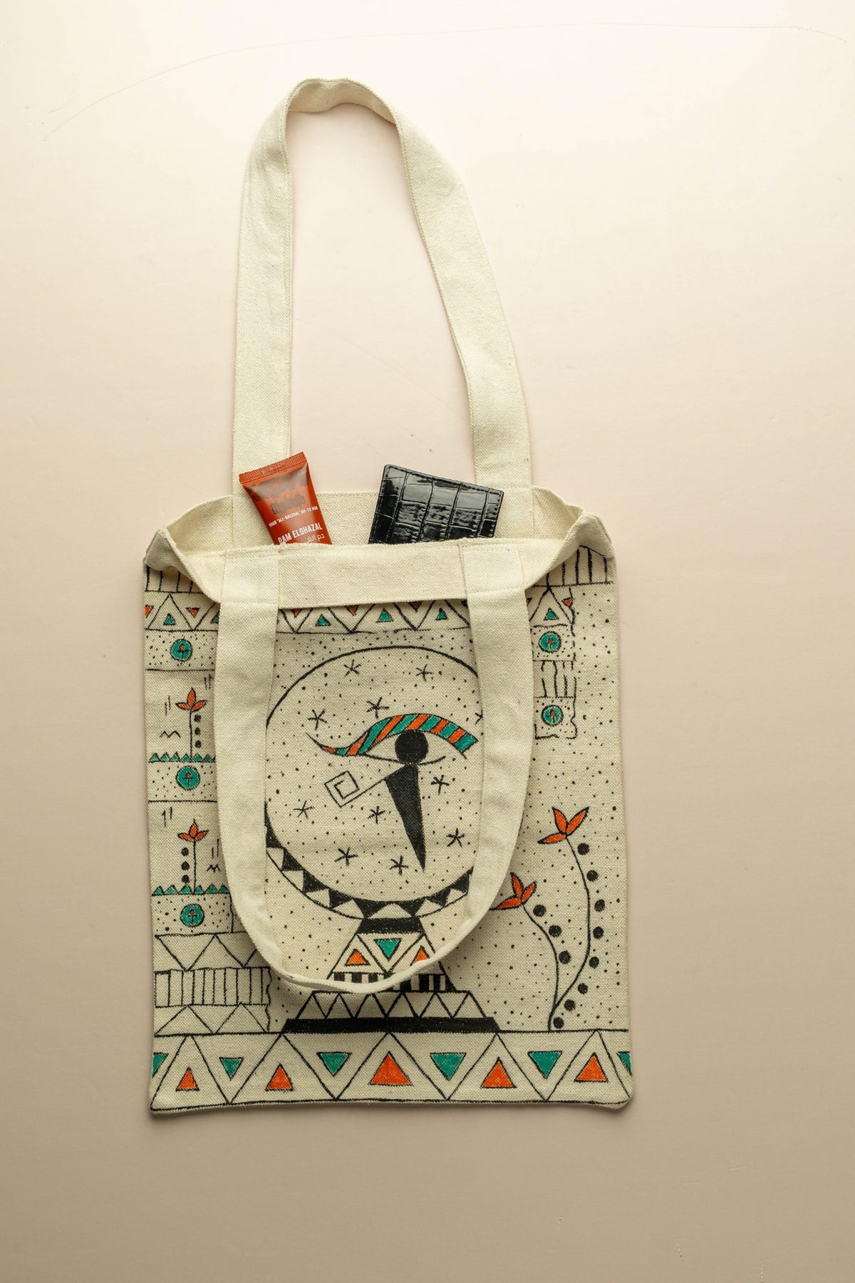 Handpainted Tote "Eye of Horus"