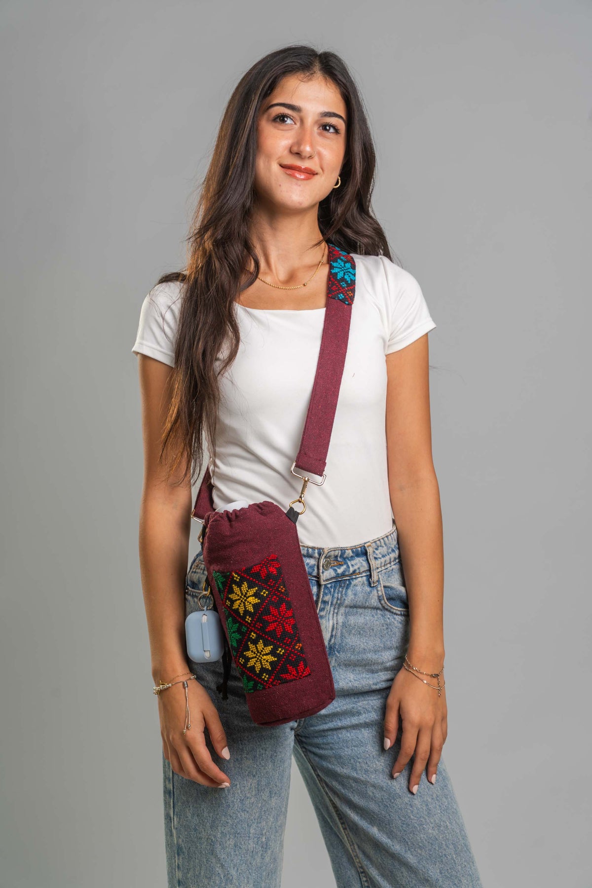 Burgundy Bottle Holder