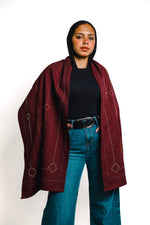 RIWAQ | Burgundy Zellij Scarf