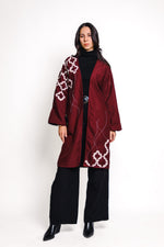 RIWAQ | Burgundy Qaws Kimono