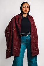 RIWAQ | Burgundy Zellij Scarf